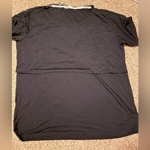Women’s short sleeve black nursing top